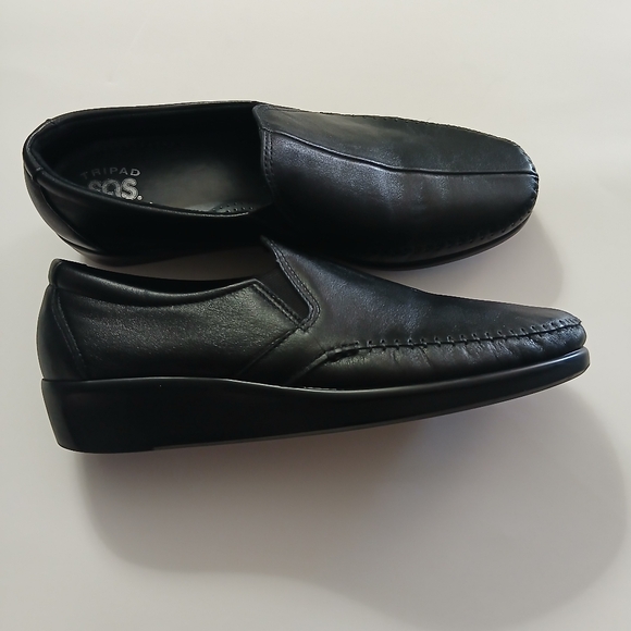 SAS Shoes - SAS Black Leather Comfort Loafers Women.